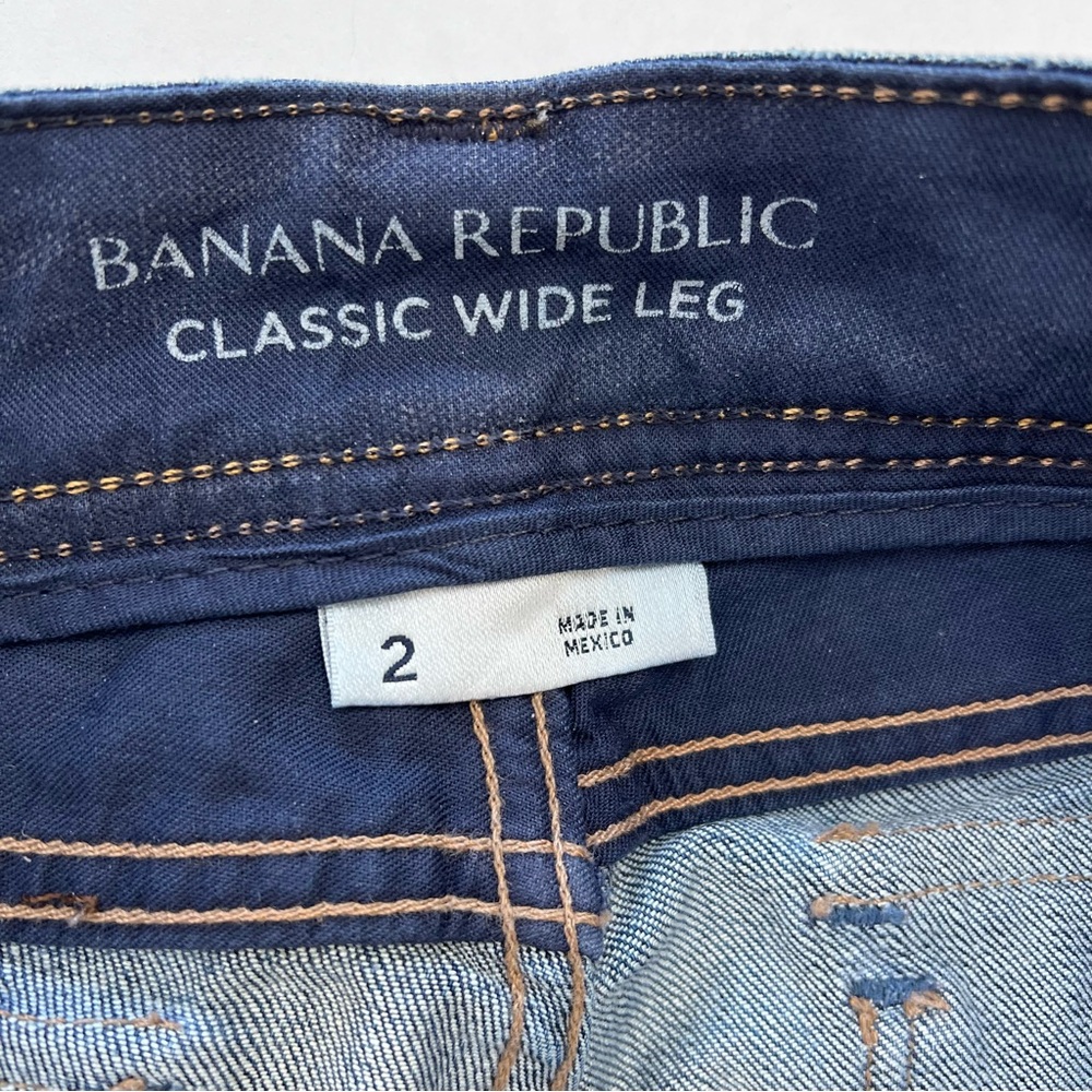 Banana Republic Dark Blue Wide-Leg Flare Jeans - Picture 12 of 16